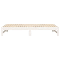Dormeuse Estraibile Bianca 2x(75x190) cm Legno Massello di Pino 823420