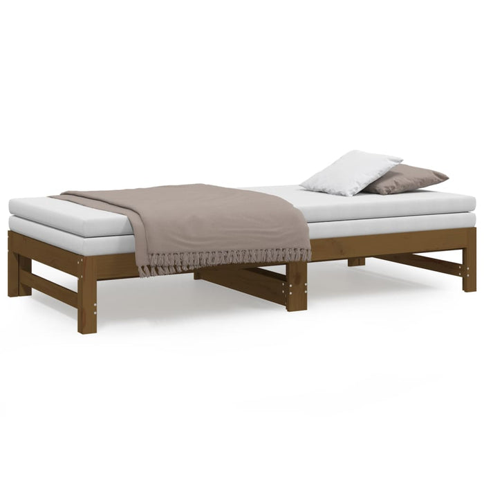 Dormeuse Estraibile Ambra 2x(75x190) cm Legno Massello di Pino 823422