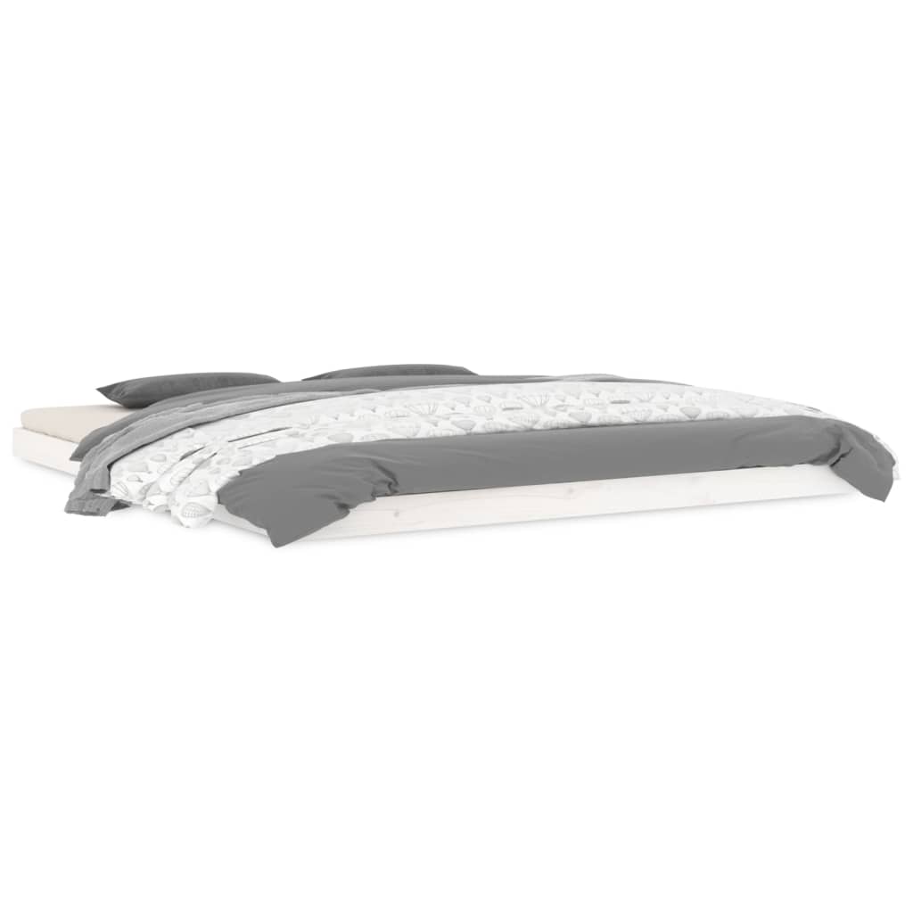 Giroletto senza Materasso Bianco 180x200 cm Legno Massello Pino 823430