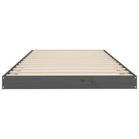 Giroletto Grigio 90x200 cm in Legno Massello di Pino 823461