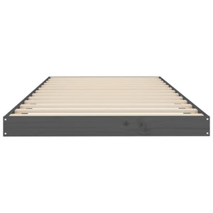 Giroletto Grigio 90x200 cm in Legno Massello di Pino 823461