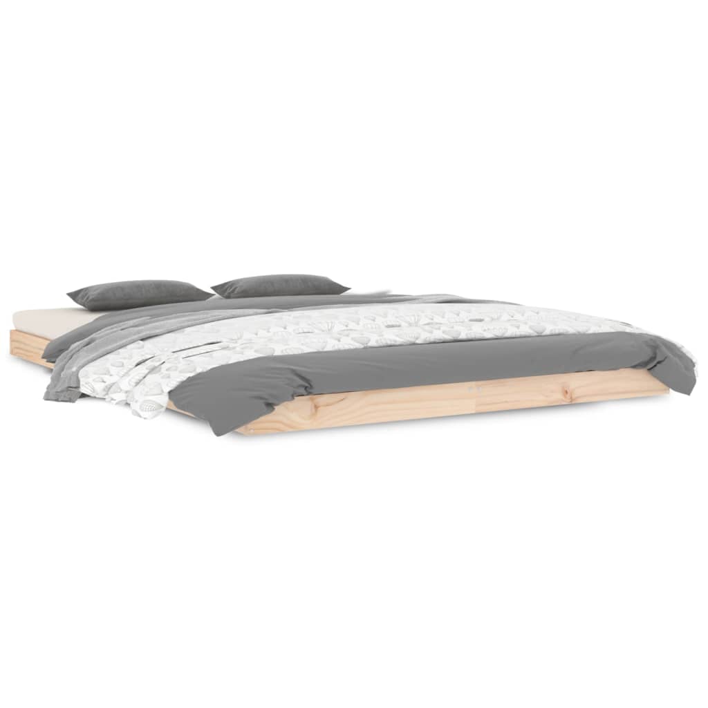 Letto senza Materasso 140x190 cm in Legno Massello di Pino 823464