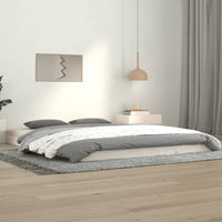 Letto senza Materasso Bianco 140x190 cm Legno Massello di Pino 823465