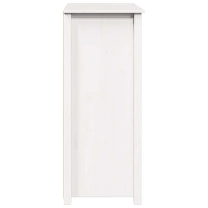 Credenza Bianca 83x41,5x100 cm in Legno Massello di Pino 823515