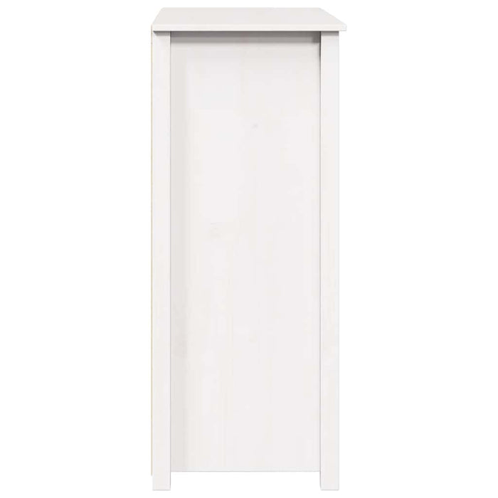 Credenza Bianca 83x41,5x100 cm in Legno Massello di Pino 823515
