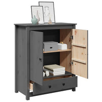 Credenza Grigia 83x41,5x100 cm in Legno Massello di Pino cod mxl 27003