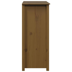 Credenza Marrone Ambra 83x41,5x100 cm in Legno Massello di Pino 823517