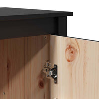 Credenza Nera 83x41,5x100 cm in Legno Massello di Pino 823518