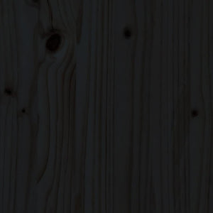 Credenza Nera 83x41,5x100 cm in Legno Massello di Pino 823518