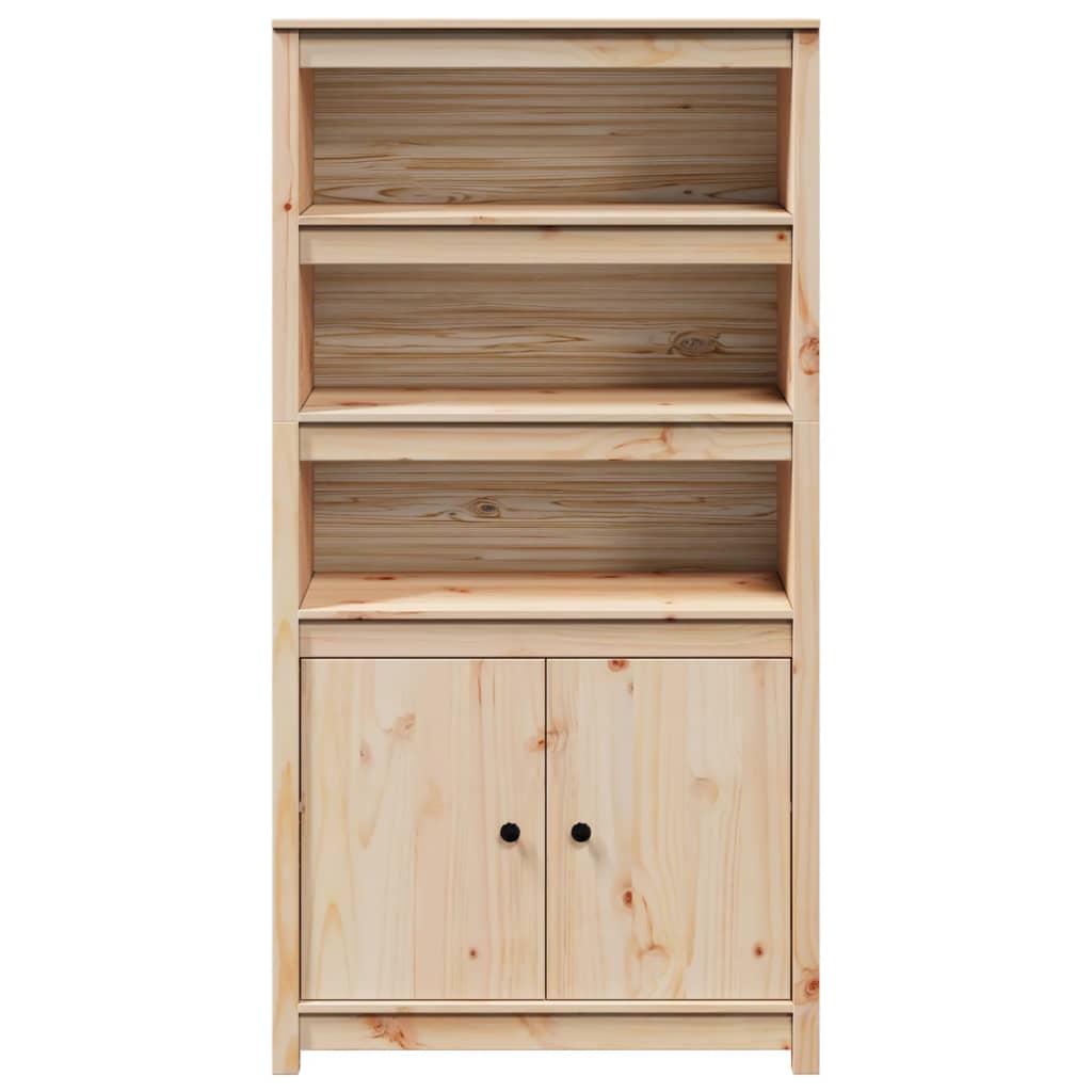 Credenza-Buffet-Armadio da cucina 80x35x154 cm in Legno Massello di Pino