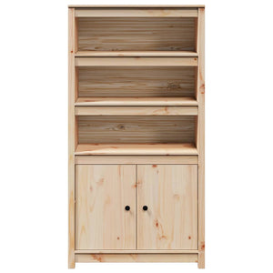 Credenza-Buffet-Armadio da cucina 80x35x154 cm in Legno Massello di Pino