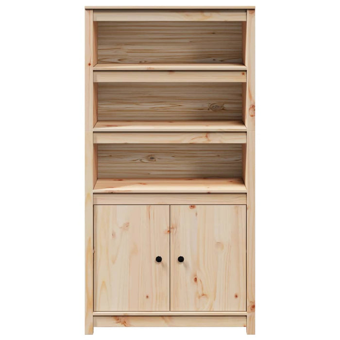 Credenza-Buffet-Armadio da cucina 80x35x154 cm in Legno Massello di Pino
