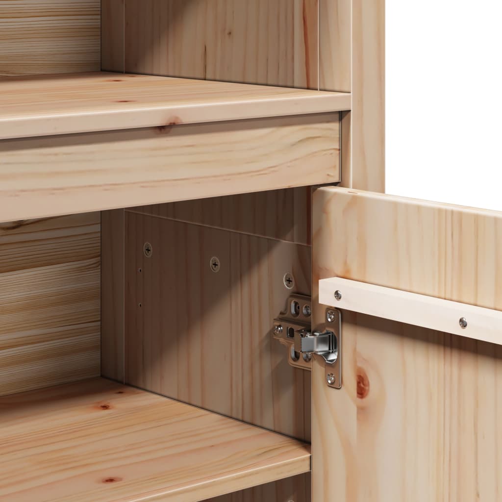 Credenza-Buffet-Armadio da cucina 80x35x154 cm in Legno Massello di Pino