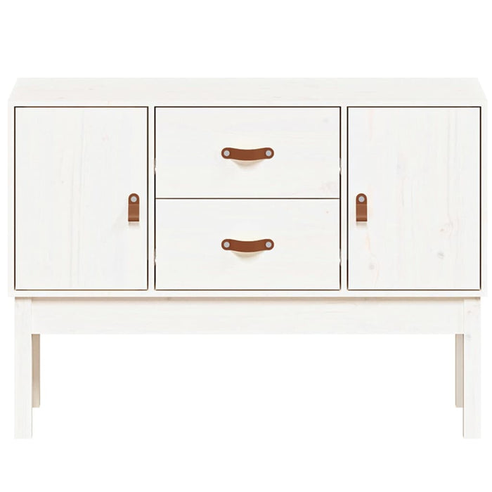 Credenza Bianca 110x40x78 cm in Legno Massello di Pino 823525