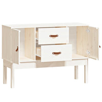 Credenza Bianca 110x40x78 cm in Legno Massello di Pino 823525