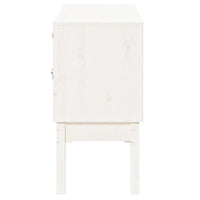 Credenza-Buffet-Armadio da cucina Bianca 110x40x78 cm in Legno Massello di Pino