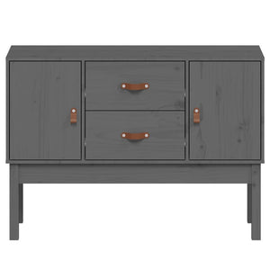 Credenza Grigia 110x40x78 cm in Legno Massello di Pino 823526
