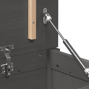 Contenitore Portaoggetti Grigio 80x40x45,5cm Massello di Pino 823536