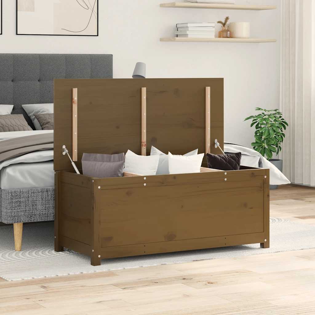 Contenitore Portaoggetti Ambra 110x50x45,5cm Massello di Pino 823542