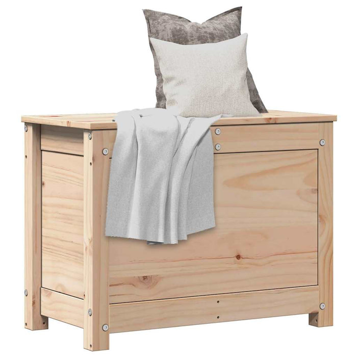 Contenitore Portaoggetti 60x32x45,5 cm Legno Massello Pino cod mxl 78189