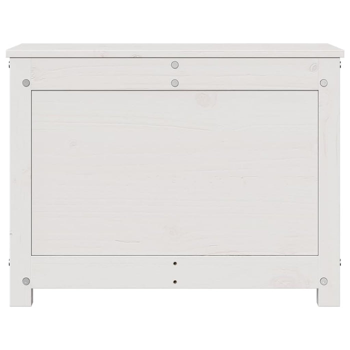 Contenitore Portaoggetti Bianco 60x32x45,5cm Massello di Pino 823545