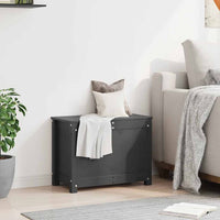 Contenitore Portaoggetti Grigio 60x32x45,5cm Massello di Pino cod mxl 62564