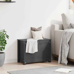 Contenitore Portaoggetti Grigio 60x32x45,5cm Massello di Pino cod mxl 62564