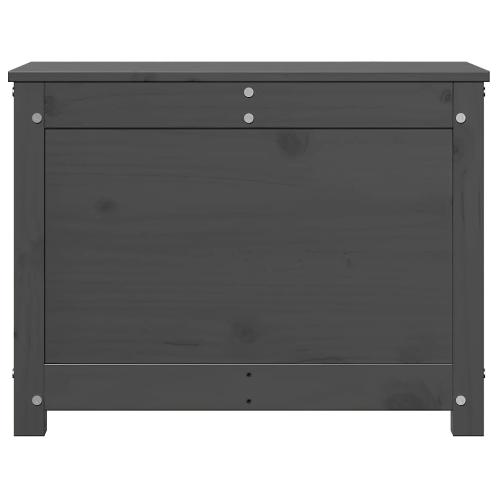 Contenitore Portaoggetti Grigio 60x32x45,5cm Massello di Pino 823546