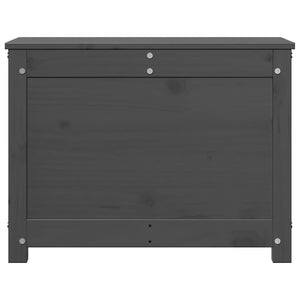 Contenitore Portaoggetti Grigio 60x32x45,5cm Massello di Pino 823546