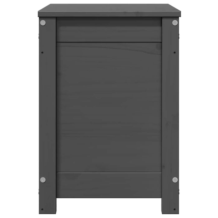 Contenitore Portaoggetti Grigio 60x32x45,5cm Massello di Pino 823546