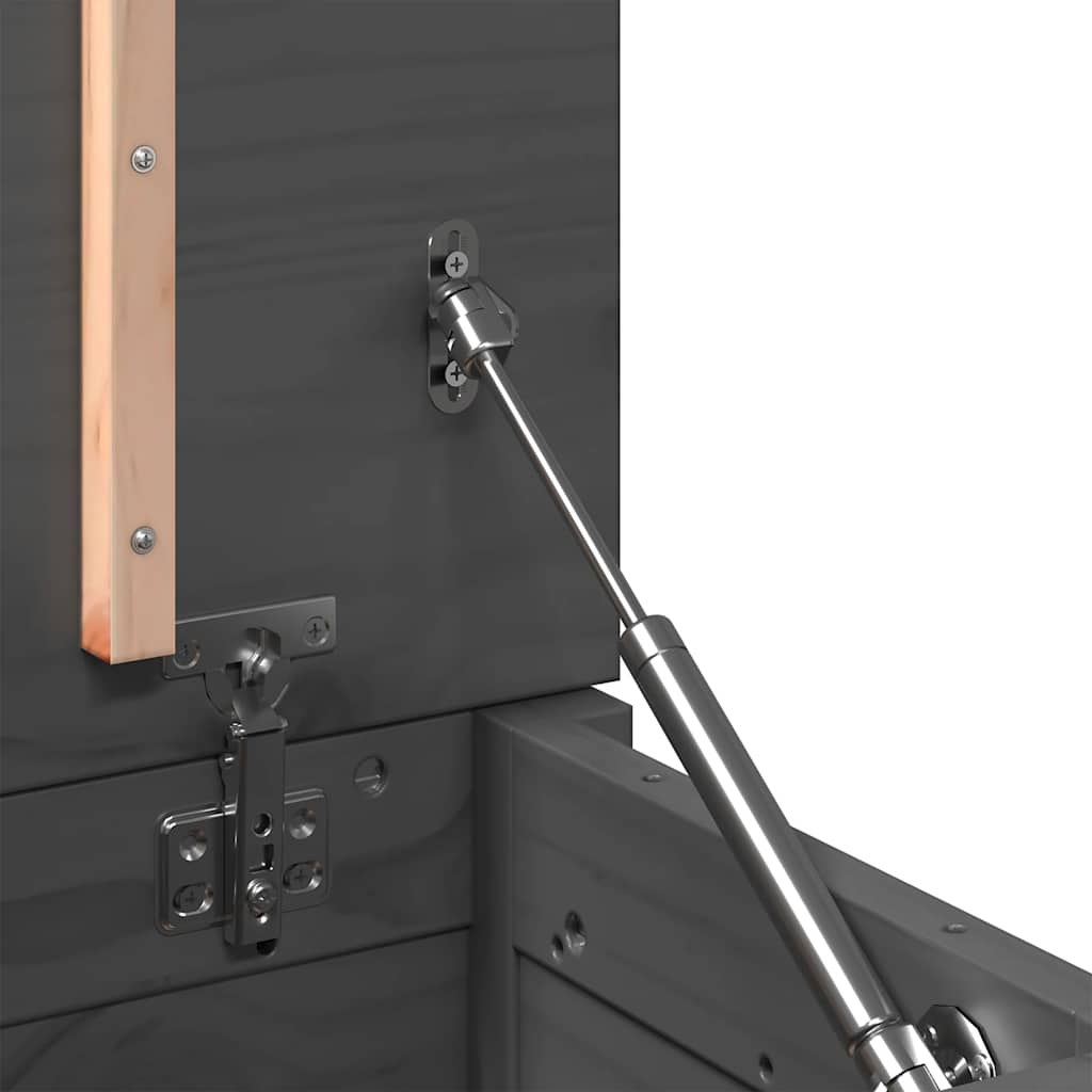 Contenitore Portaoggetti Grigio 60x32x45,5cm Massello di Pino cod mxl 62564