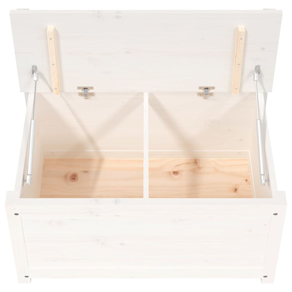 Panca Bianca 80x41x77 cm in Legno Massello di Pino