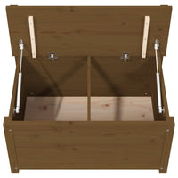 Panca Marrone Ambra 80x41x77 cm in Legno Massello di Pino