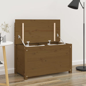 Panca Marrone Ambra 80x41x77 cm in Legno Massello di Pino