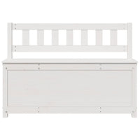 Panca Bianca 110x41x76,5 cm in Legno Massello di Pino 823555