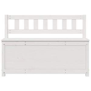 Panca Bianca 110x41x76,5 cm in Legno Massello di Pino 823555