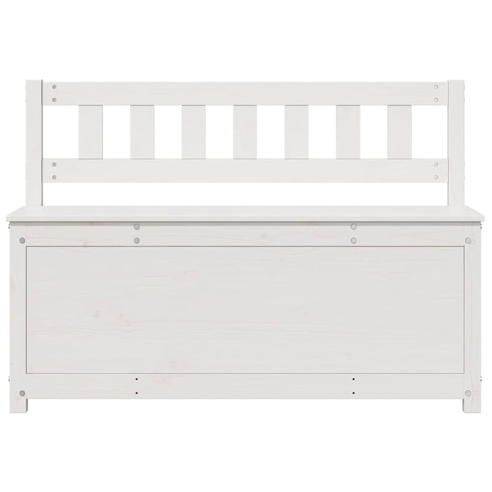 Panca Bianca 110x41x76,5 cm in Legno Massello di Pino 823555