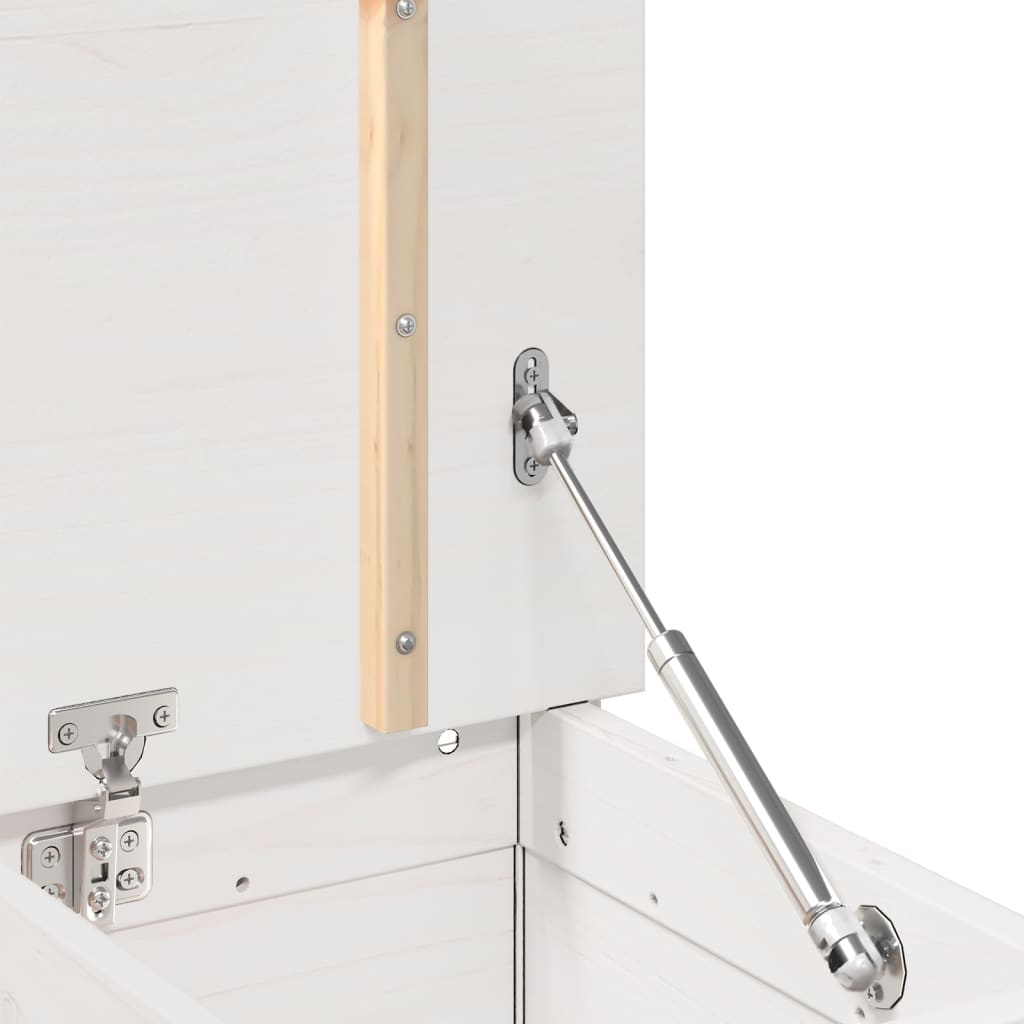 Panca Bianca 110x41x76,5 cm in Legno Massello di Pino 823555