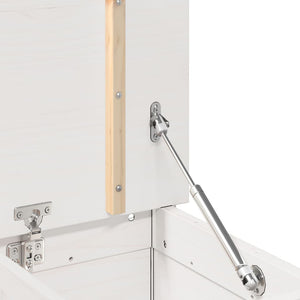 Panca Bianca 110x41x76,5 cm in Legno Massello di Pino 823555