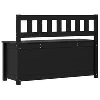 Panca Nera 110x41x76,5 cm in Legno Massello di Pino 823558