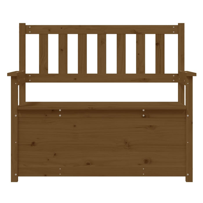 Panca Marrone Ambra 112,5x51,5x96,5cm in Legno Massello di Pino 823562