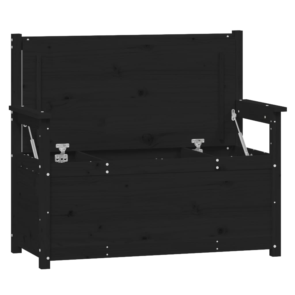 Panca panca 112,5 x 51,5 x 96,5 cm legno di pino massiccio nero 02_0010646