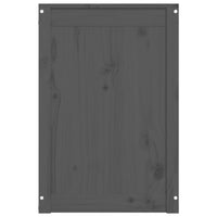 Contenitore per Bucato Grigio 44x44x66 cm Legno Massello Pino 823566