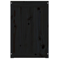Contenitore per Bucato Nero 44x44x66 cm Legno Massello Pino 823568