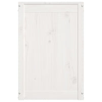 Contenitore per Bucato Bianco 88,5x44x66 cm Legno Massello Pino 823570