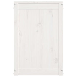 Contenitore per Bucato Bianco 88,5x44x66 cm Legno Massello Pino cod mxl 46525