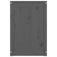 Contenitore per Bucato Grigio 88,5x44x66 cm Legno Massello Pino