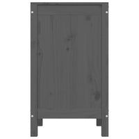 Contenitore per Bucato Grigio 44x44x76 cm Legno Massello Pino 823576