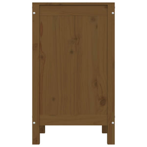 Contenitore per Bucato Ambra 44x44x76 cm Legno Massello Pino 823577