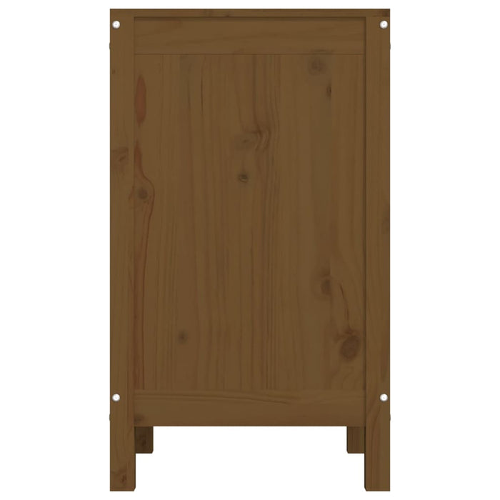 Contenitore per Bucato Miele 44x44x76 cm Legno Massello Pino
